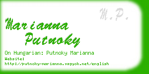marianna putnoky business card